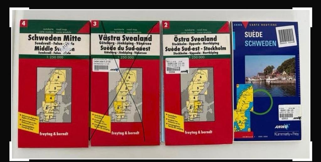 Zweedse Landkaarten Freytag & Berndt en ANWB, Verzenden, 2000 tot heden, Europa Overig, Landkaart