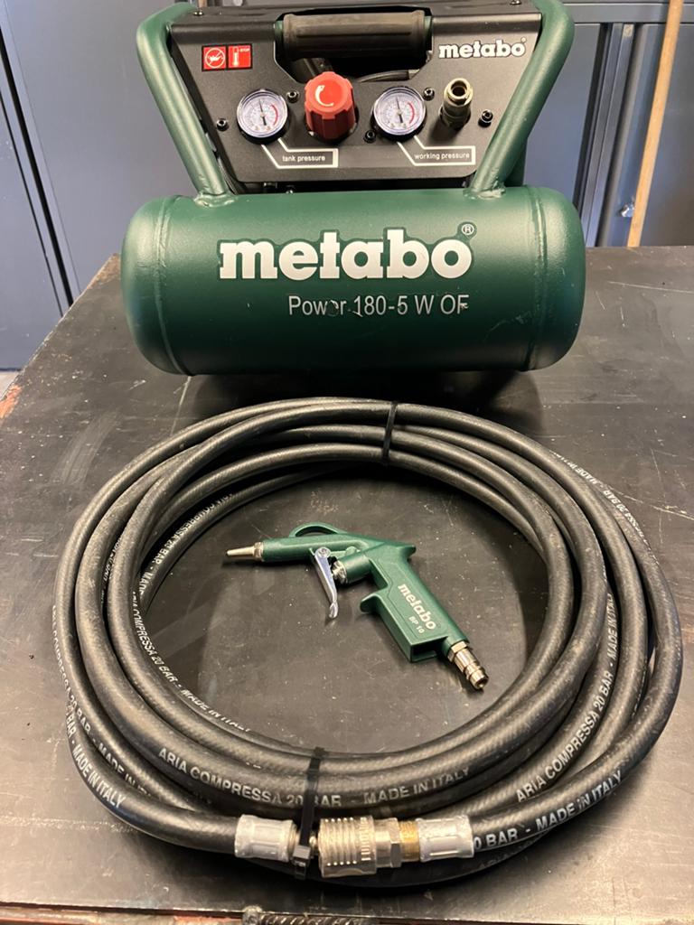 Metabo Power 180-5 W OF compressor, Doe-het-zelf en Verbouw, Minder dan 25 liter, Ophalen, Zo goed als nieuw, Minder dan 200 liter/min