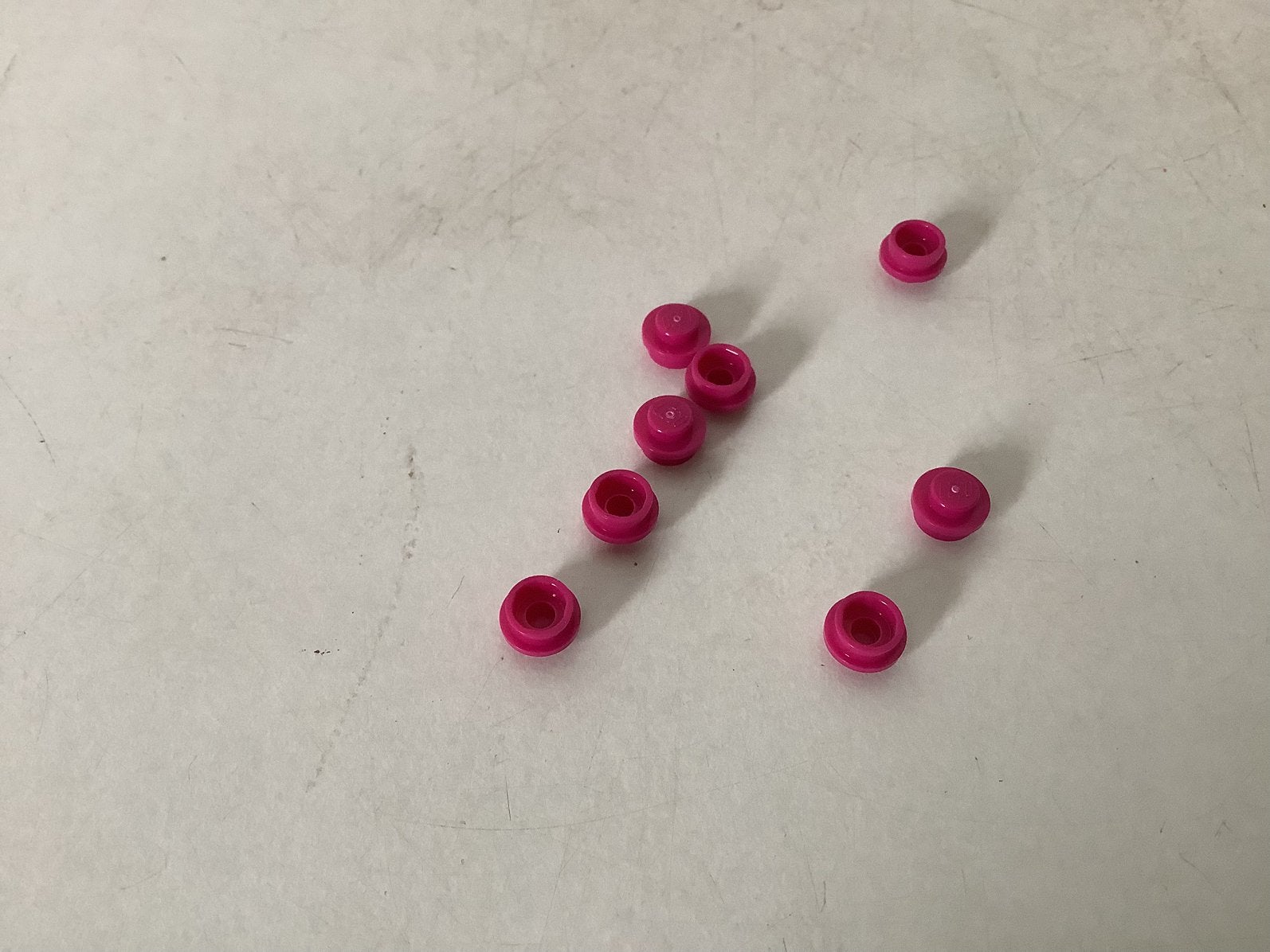 Lego plaat 1x1 rond magenta, Ophalen of Verzenden, Gebruikt, Losse stenen, Lego
