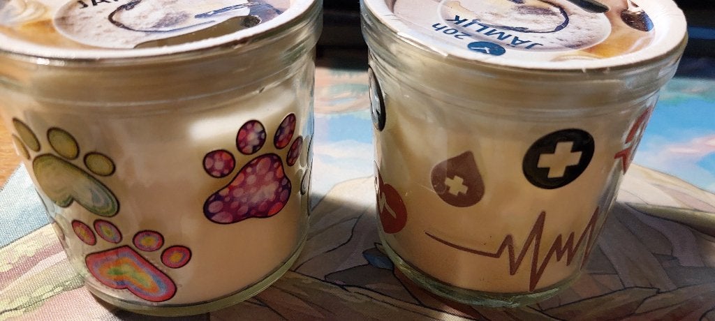 Kaarsjes in glas, Overige materialen, Wit, Nieuw, Ophalen of Verzenden