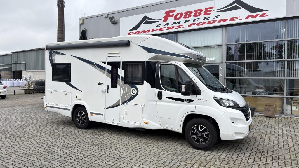 Fransbed|Hefbed|5-Pers De Chausson Flash 625 Uit 2017|Euro-6, Standaard zit, Fiat, 6 tot 7 meter, Luifel