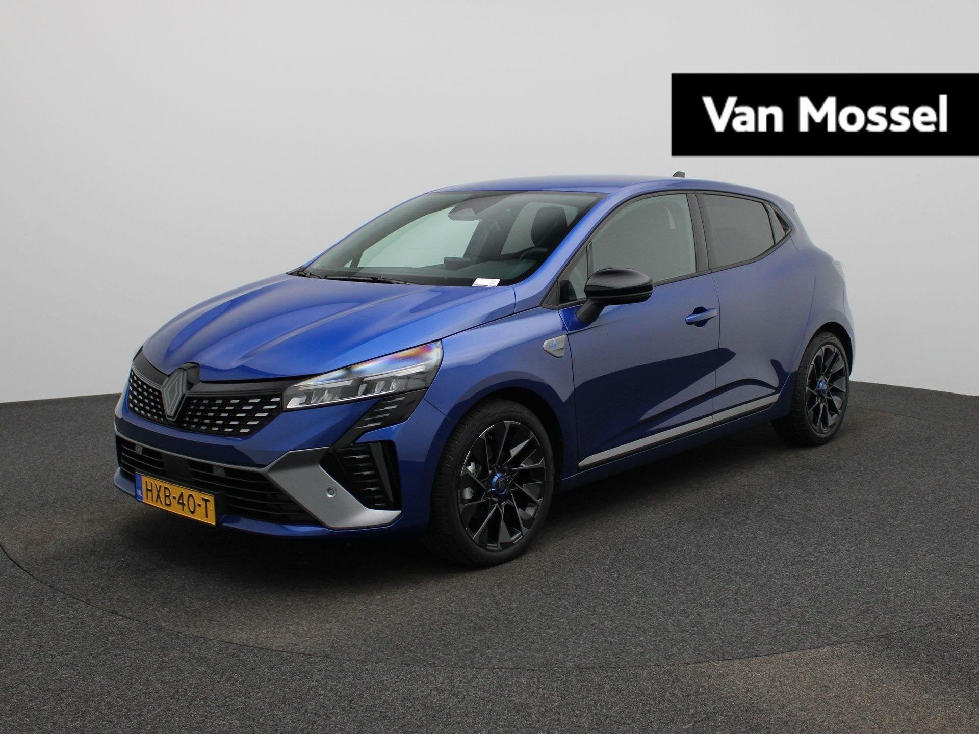 Renault Clio 1.6 E-Tech Full Hybrid 145 esprit Alpine | Clim, Auto's, Gebruikt, Euro 6, Blauw, Leder en Stof