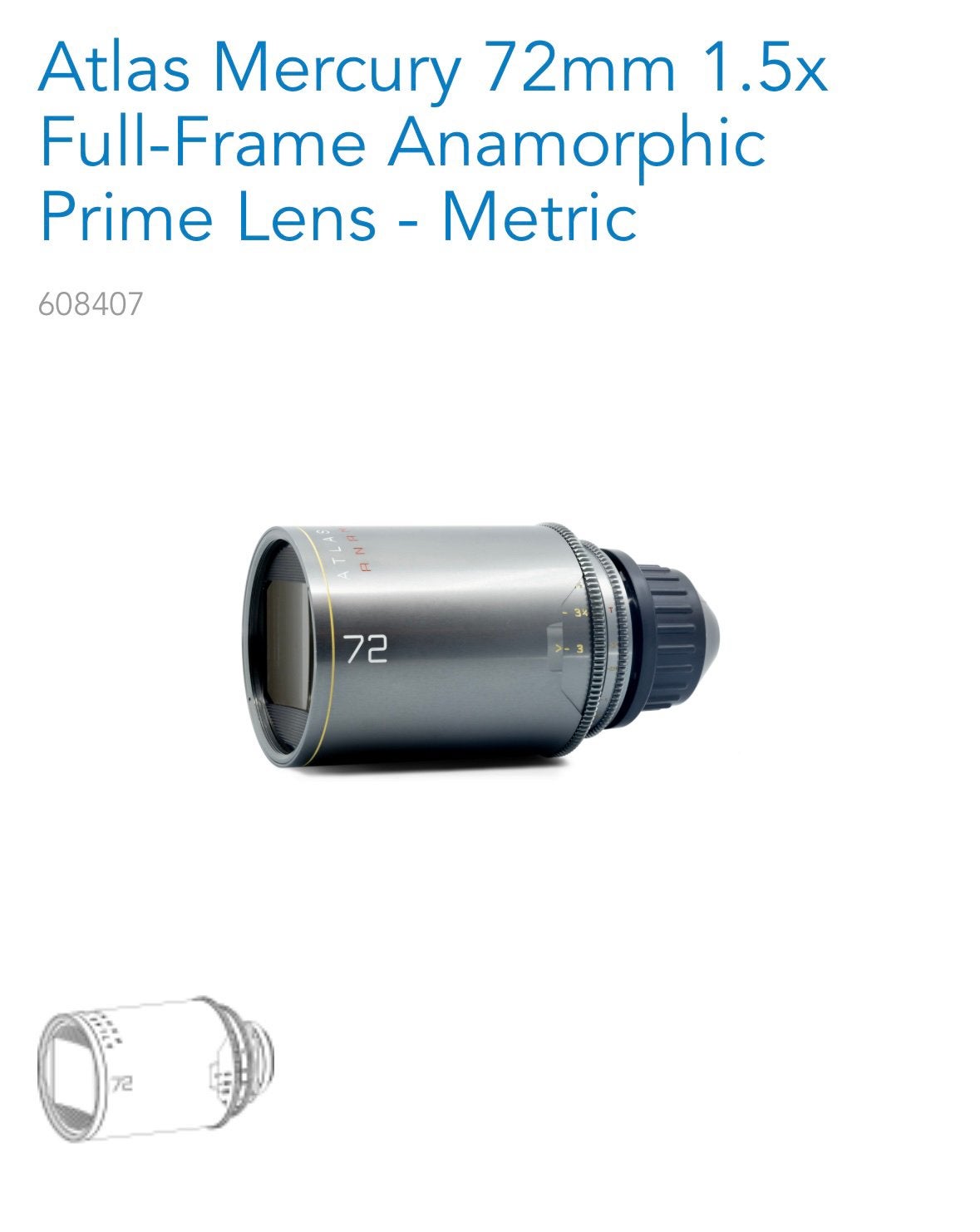 Atlas mercury anamorphic lenzen arri 72 en 42 mm pl mount, Ophalen, Zo goed als nieuw, Video