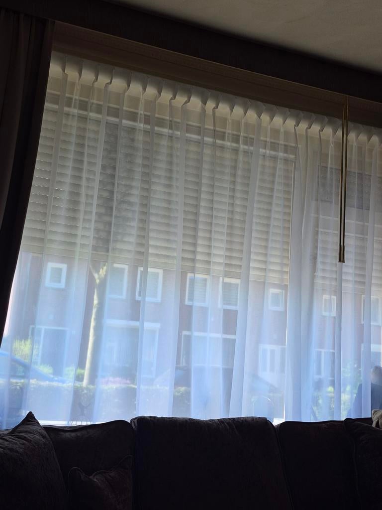 Glasgordijnen Nieuw, Huis en Inrichting, Stoffering | Gordijnen en Lamellen, Ophalen, Zo goed als nieuw, 150 tot 200 cm