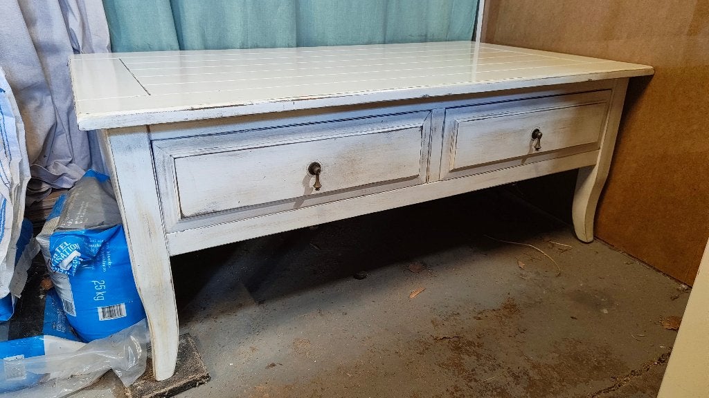 Salontafel teak, Ophalen, Gebruikt, 100 tot 150 cm, Teakhout