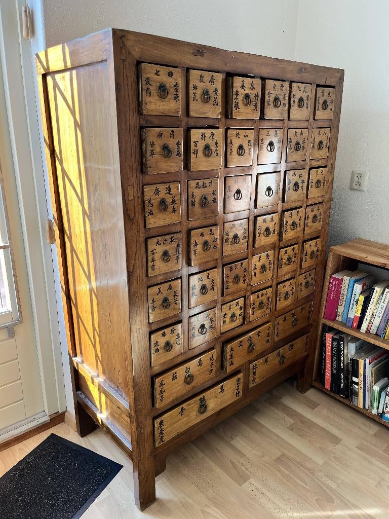 Chinese apothekerskast, Ophalen, Gebruikt, 100 tot 150 cm, 5 laden of meer