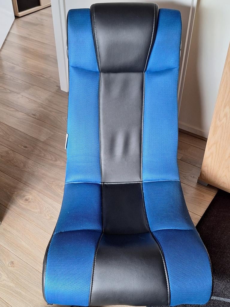 Gamestoel, blauw-zwart, Ophalen, Zo goed als nieuw