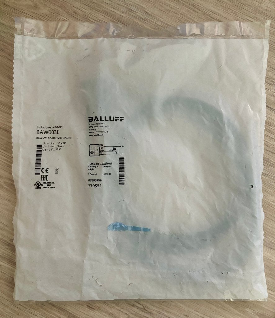BALLUFF - Inductieve afstandssensor - BAW003E, Ophalen of Verzenden, Nieuw