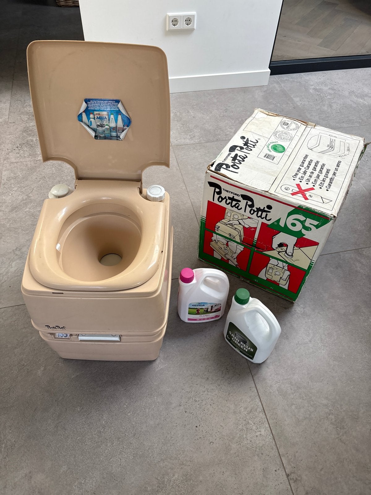 Thetford Porta Potti 165 met vloeistoffen, Ophalen of Verzenden, Gebruikt