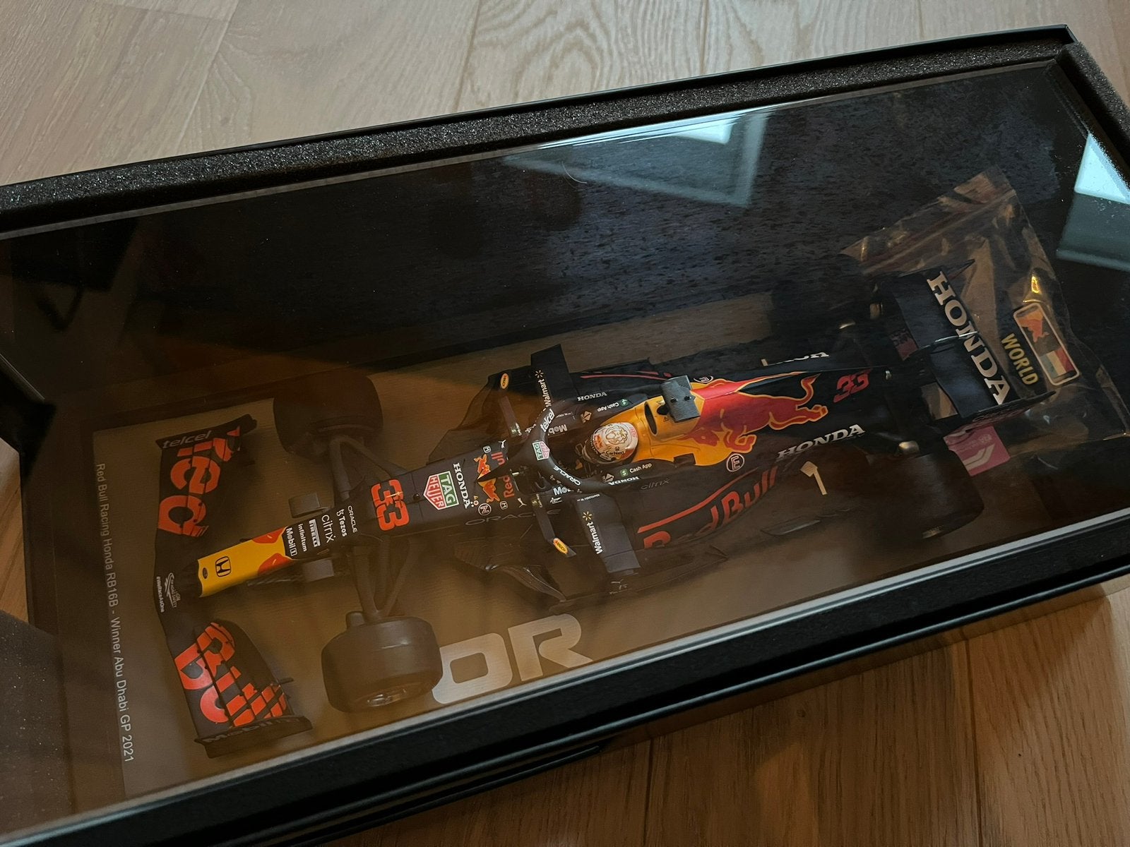 Red Bull RB16B Max Verstappen Abu Dhabi WC 2021 Spark 1:18, Ophalen of Verzenden, Nieuw, Auto, Overige merken