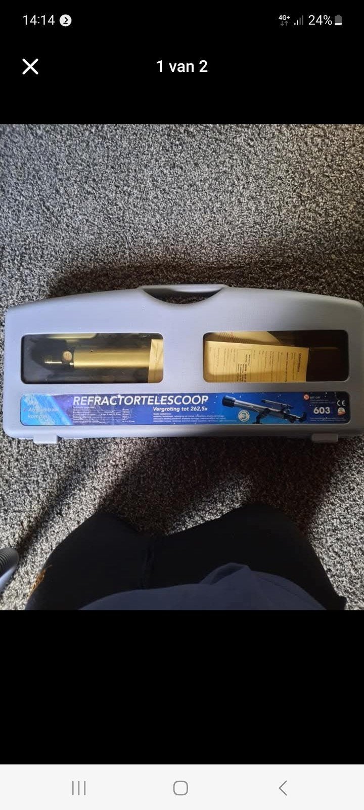 Refractortelescoop met statief en accessoires, Lenzentelescoop (refractor), Met statief, Ophalen of Verzenden, Zo goed als nieuw