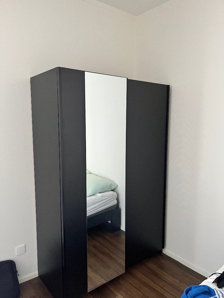 Kledingkast met schuifdeuren en spiegel (120x54cm), Huis en Inrichting, Ophalen, 100 tot 150 cm, Zo goed als nieuw, 50 tot 75 cm