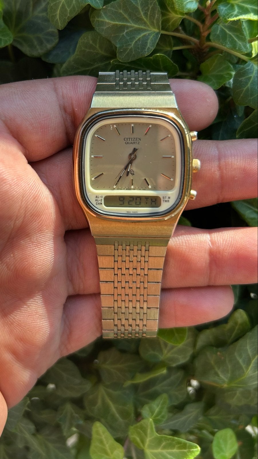 Vintage Citizen Ana-Digi Quartz Horloge Jaren '80/'90, Sieraden, Tassen en Uiterlijk, Ophalen of Verzenden, Staal, Polshorloge