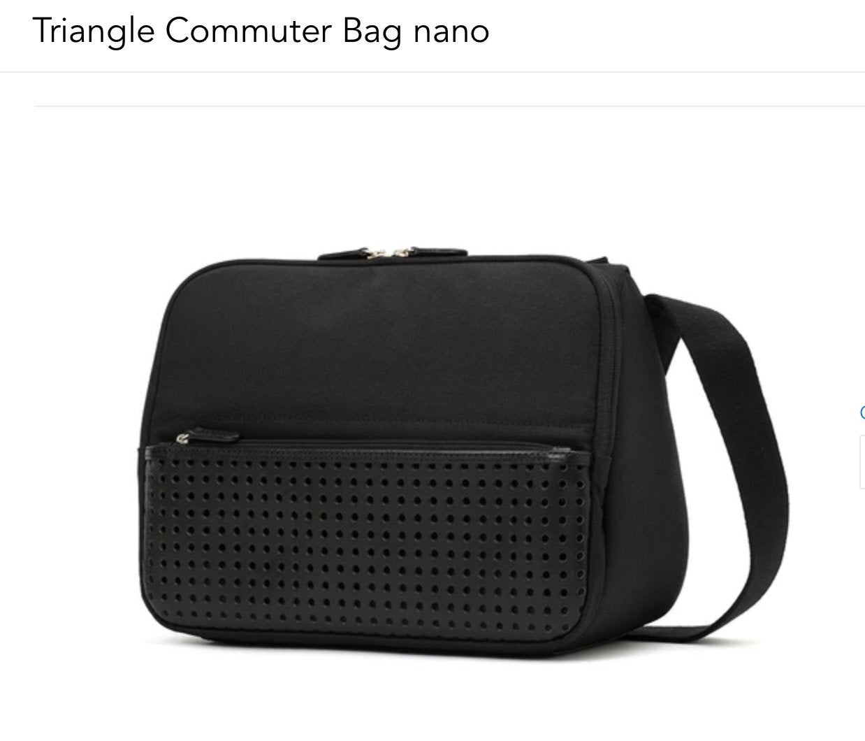 Compacte Laptop Schoudertas -Triangle Commuter Bag Nano -, Ophalen of Verzenden, Zo goed als nieuw, Zwart, Schoudertasje