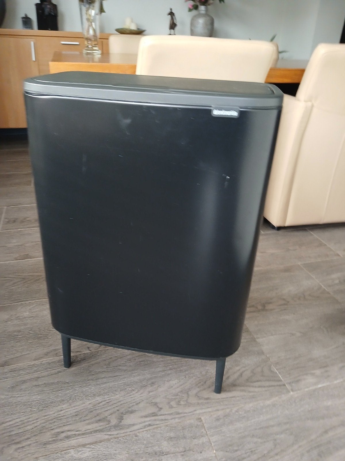 brabantia Bo touch bin afvalbak, 40 liter of meer, Ophalen, Rvs