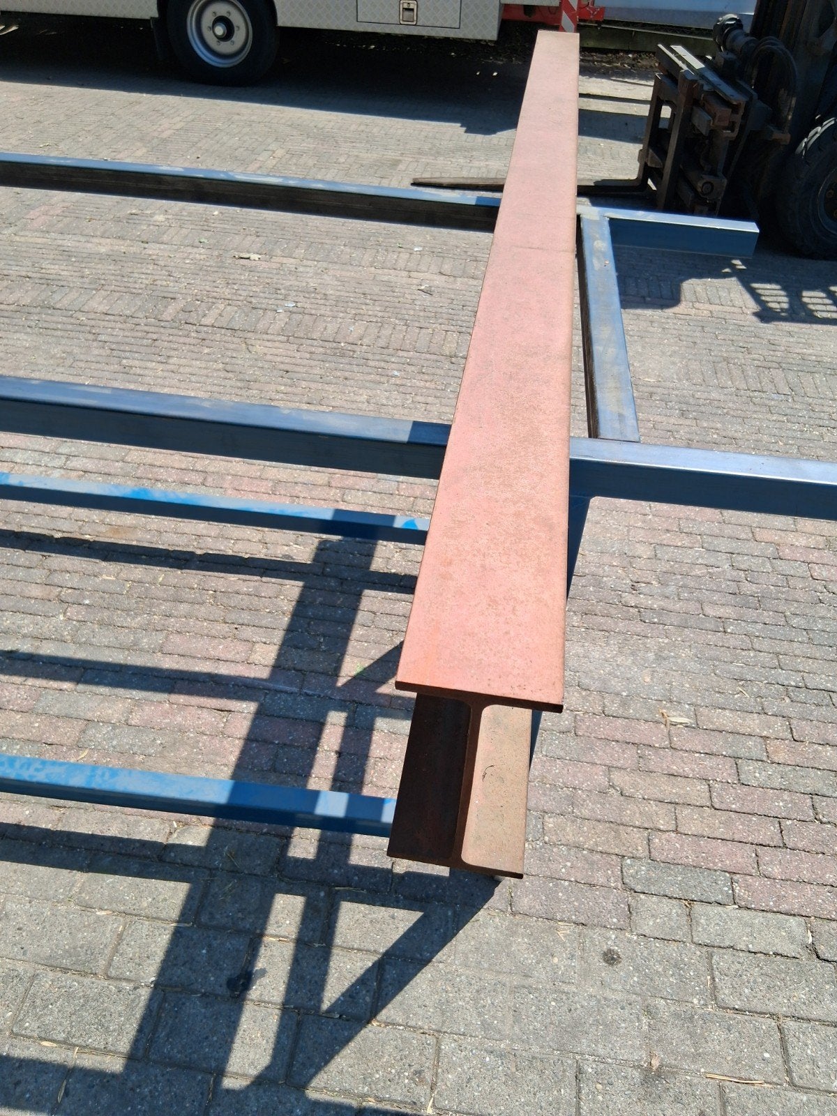 H-balk 180x90x8mm, lengte 197cm, Ophalen, Gebruikt, IJzer