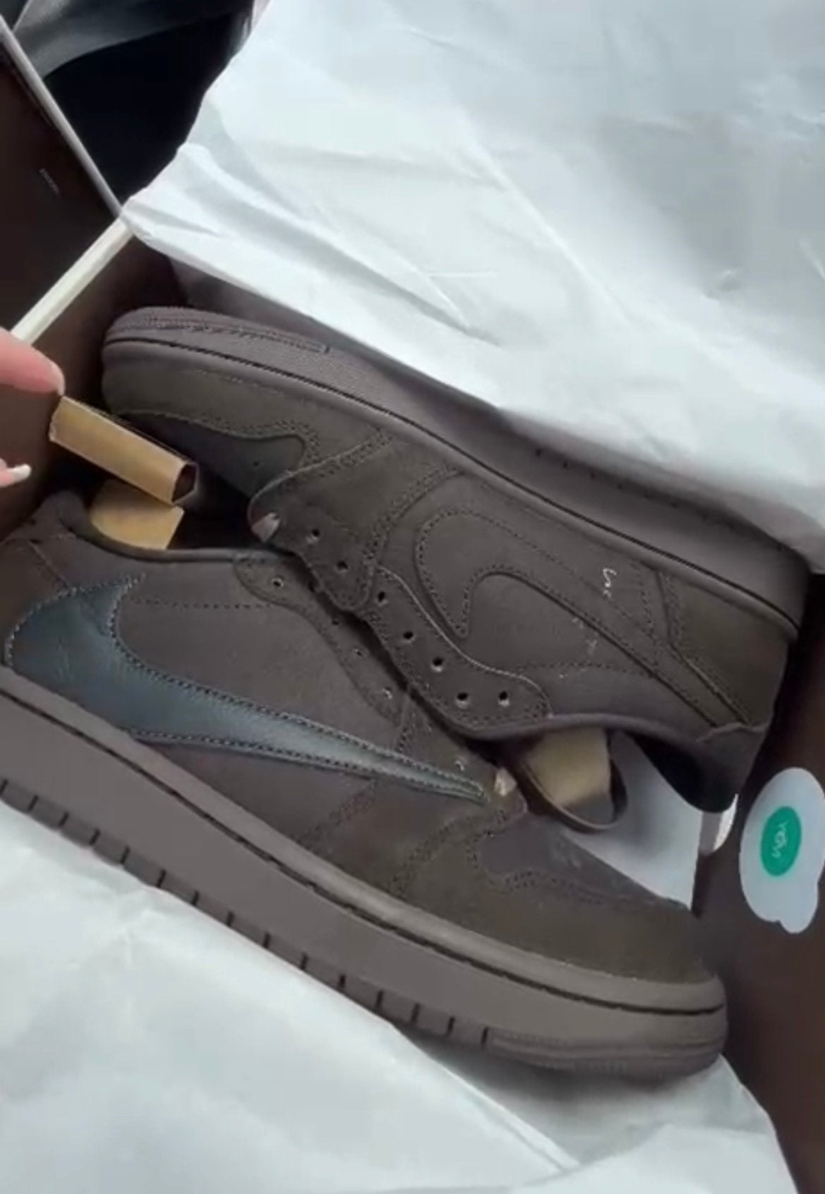 Air Jordan 1 Retro Low OG SP Travis Scott Velvet Brown, Bruin, Nieuw, Ophalen of Verzenden, Sneakers of Gympen