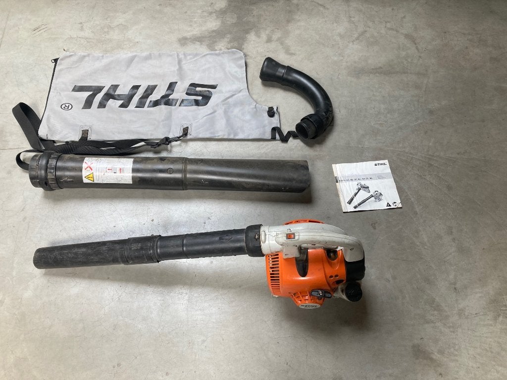 bladblazer stihl sh56 met opvangzak en aanzuigbuis, Tuin en Terras, Bladblazers, Ophalen, Gebruikt, Handgedragen, Met opvangzak