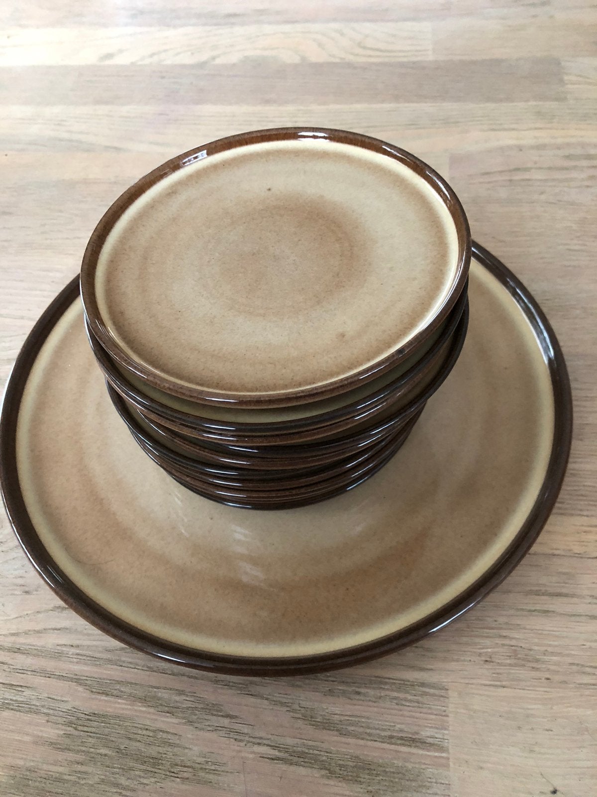 13 delig vintage gebakstel Ø 29 en 14,5 cm, Ophalen of Verzenden, Gebruikt, Rond, Hout