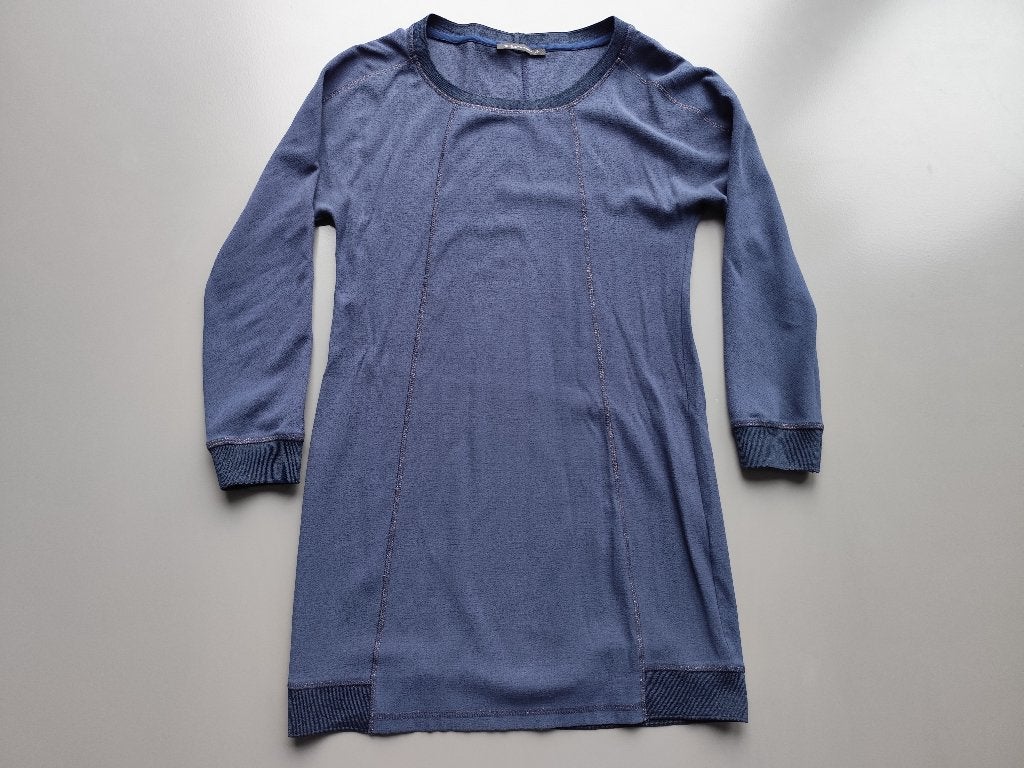 Expresso jurk - maat 36 - blauw met glitter garen, Ophalen of Verzenden, Maat 36 (S), Gedragen, Boven de knie