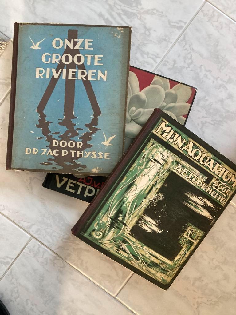 Onze Groote Rivieren 1938, Mijn aquarium 1925, Vetplanten, Antiek en Kunst, Ophalen of Verzenden