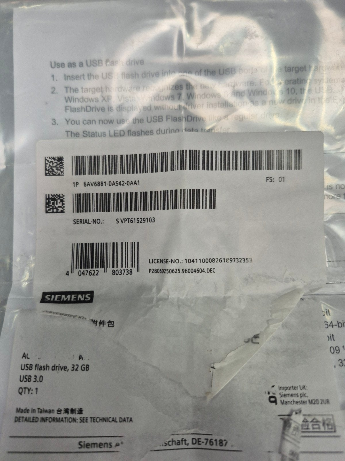 Siemens usb flash drive, Ophalen of Verzenden, Nieuw