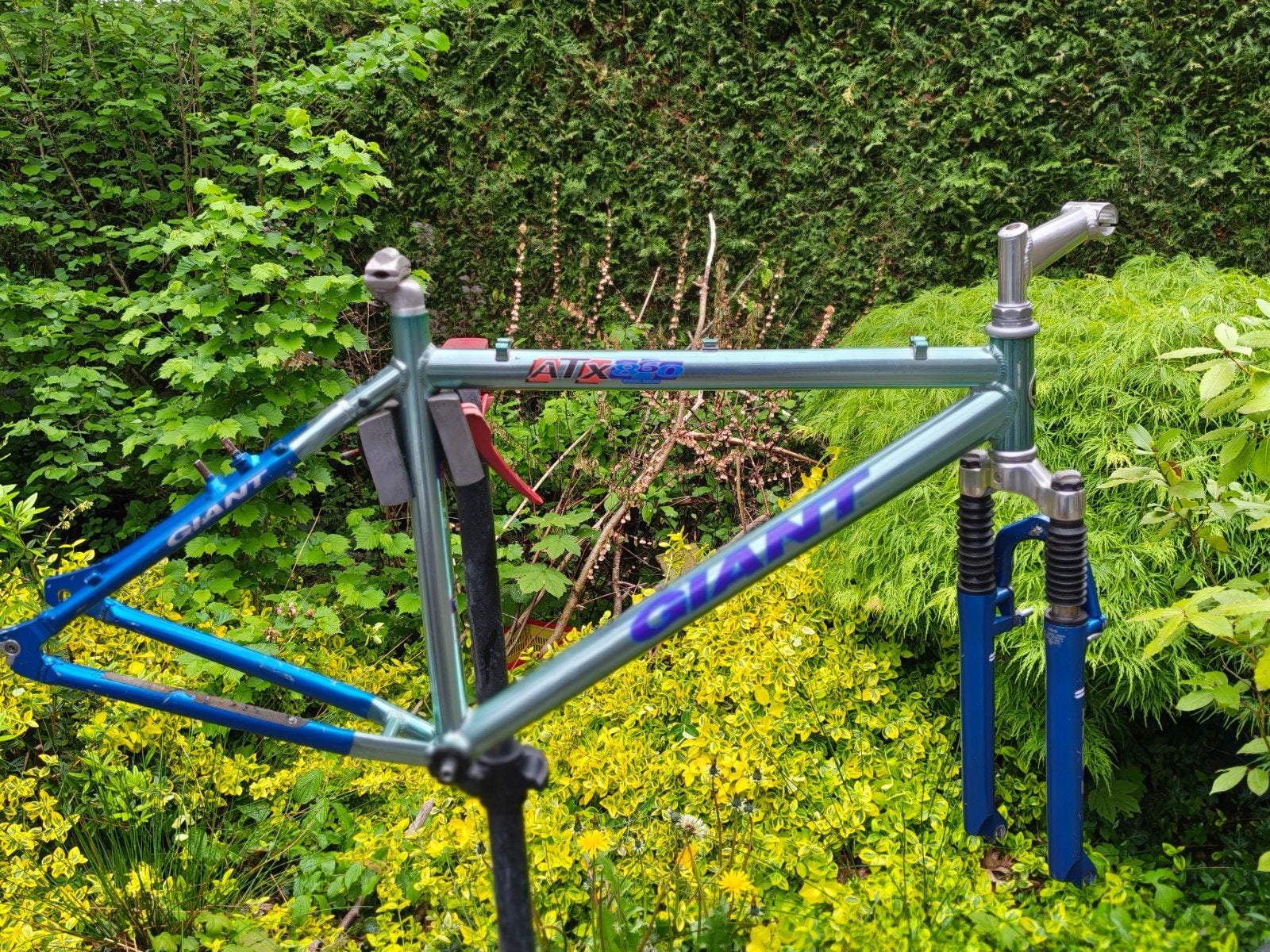 Vintage Giant ATX860 17,5 inch frame
RST geveerde voorvork, Ophalen, Gebruikt, Hardtail, 49 tot 53 cm