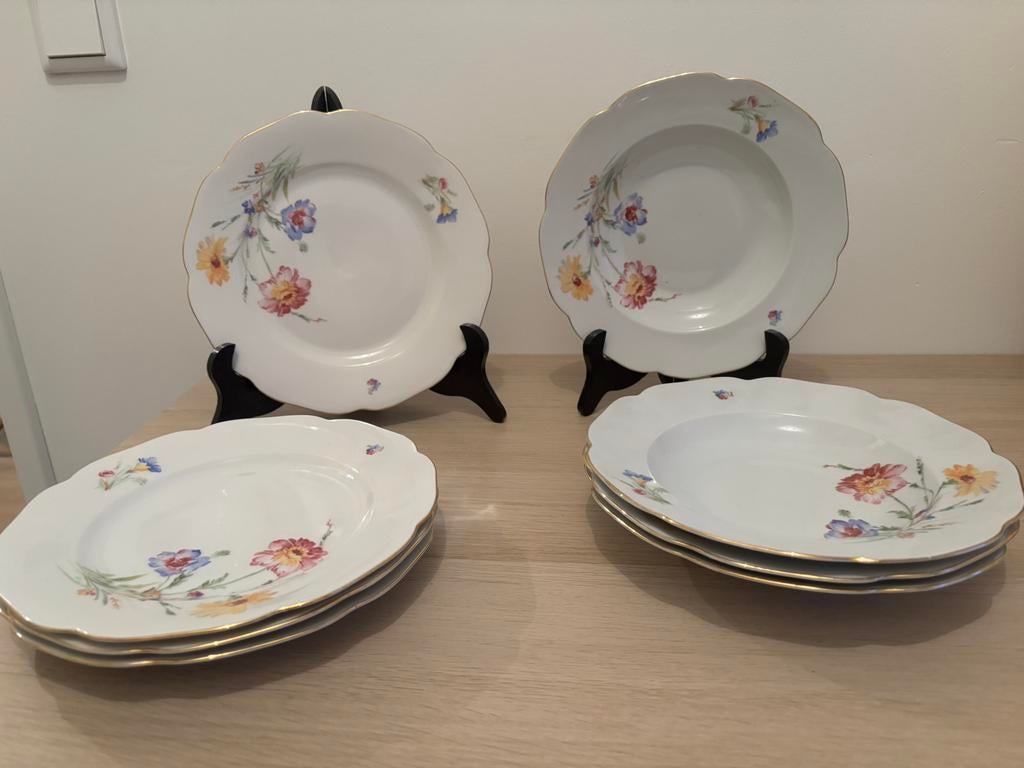 8 bloemetjes borden, Ophalen of Verzenden