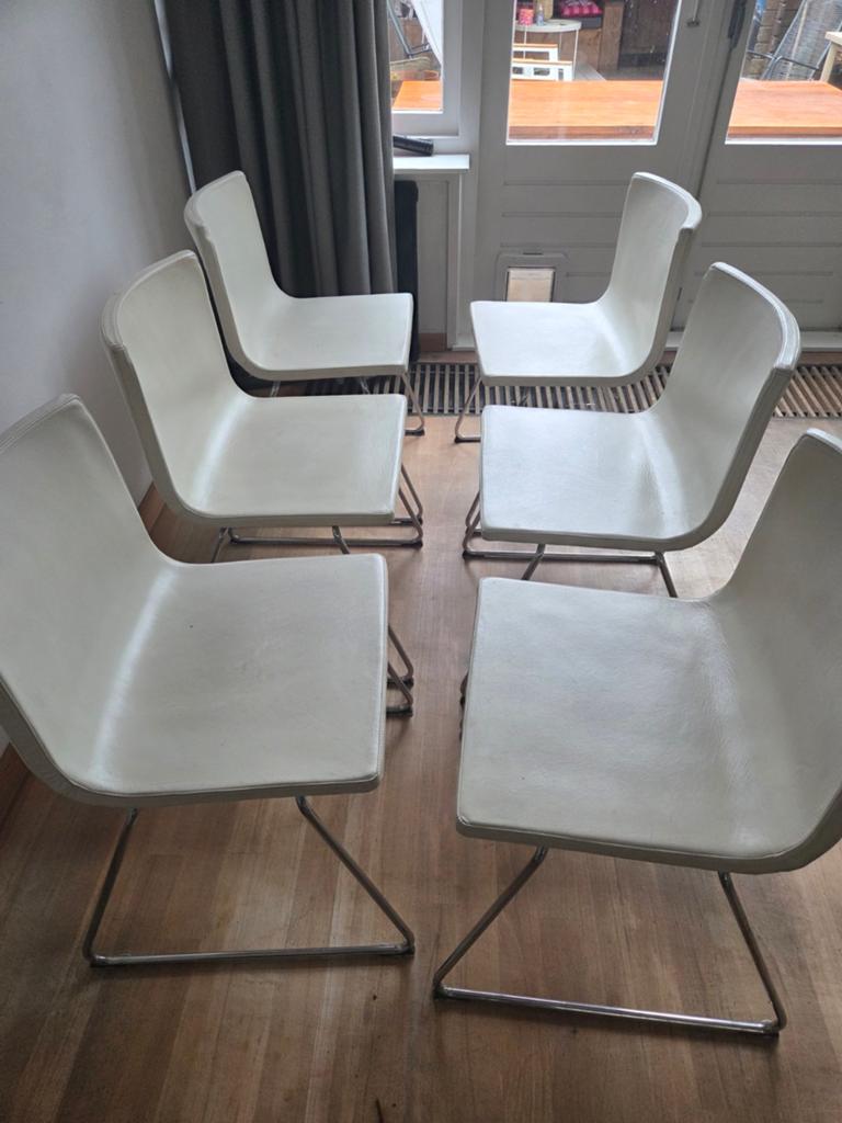 GRATIS op te halen 6 eetkamer stoelen, Ikea , MOET SNEL WEG, Huis en Inrichting, Stoelen, Ophalen, Gebruikt, Wit, Vijf, Zes of meer stoelen