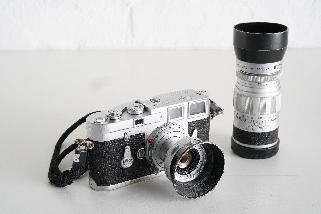 Complete Leica M3 met 2 lenzen en div. accessoireses, Ophalen of Verzenden, Gebruikt, Compact, Leica