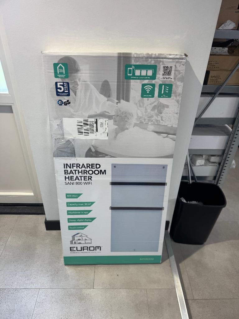 Eurom Sani 800 Wifi badkamer infrarood verwarming, Doe-het-zelf en Verbouw, Verwarming en Radiatoren, 500 tot 800 watt, Eurom