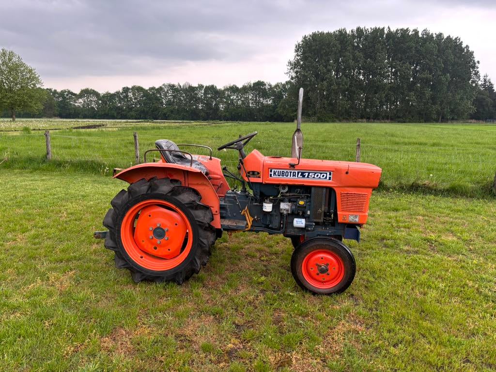 Grondfrees /Kubota L1500 tractor, Ophalen, Grondbewerking