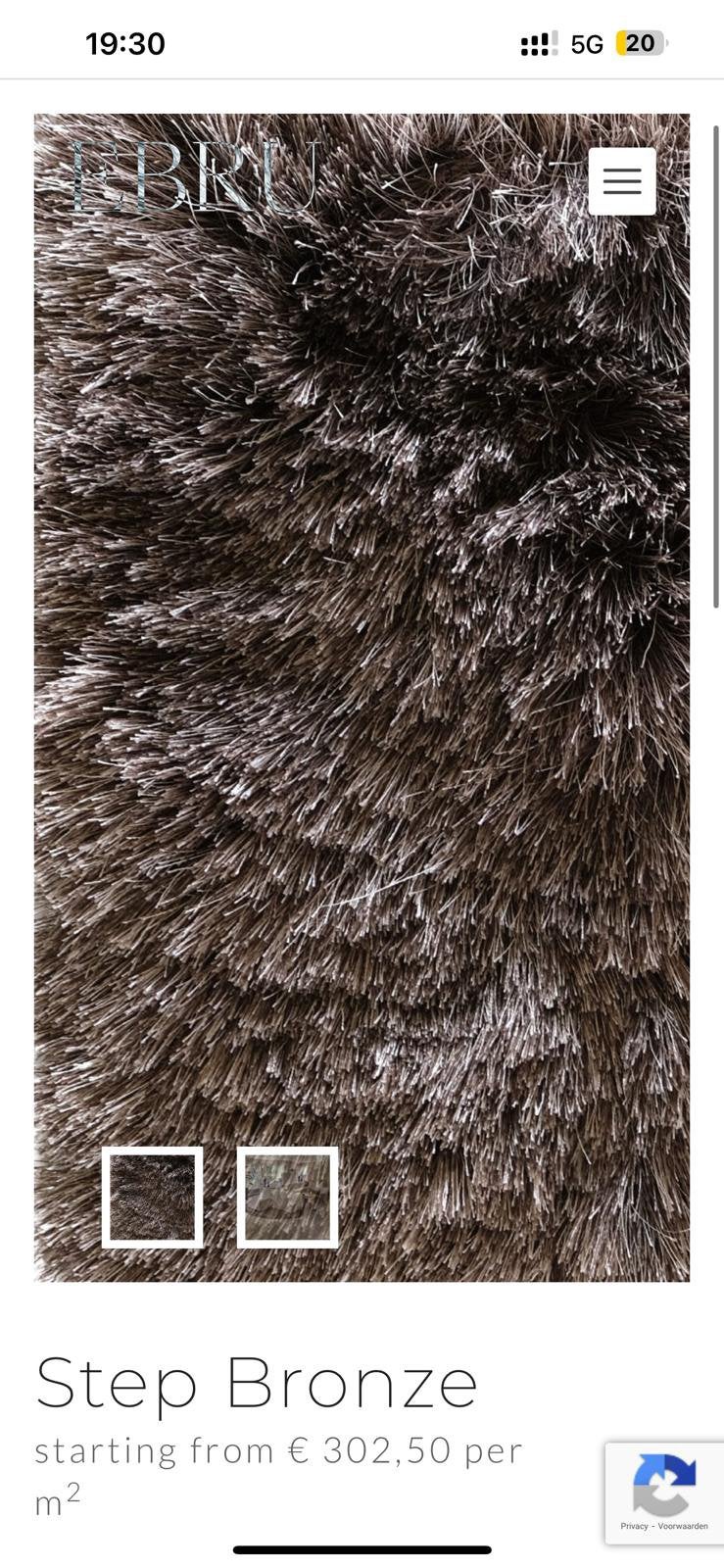 Tapijt 300x350 cm Ebru nieuw €3171,-, Ophalen, Bruin, 200 cm of meer, Zo goed als nieuw