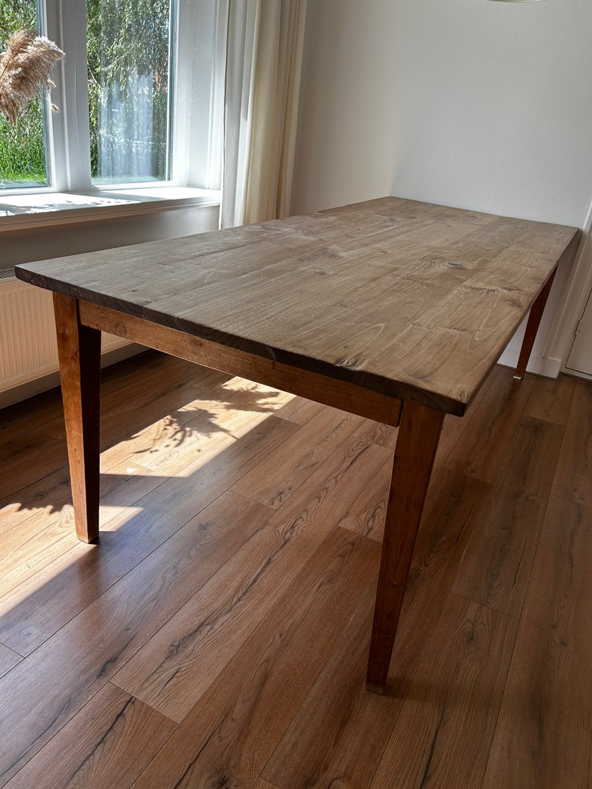 Eiken houten tafel, Huis en Inrichting, Ophalen, 200 cm of meer, 50 tot 100 cm, Zo goed als nieuw