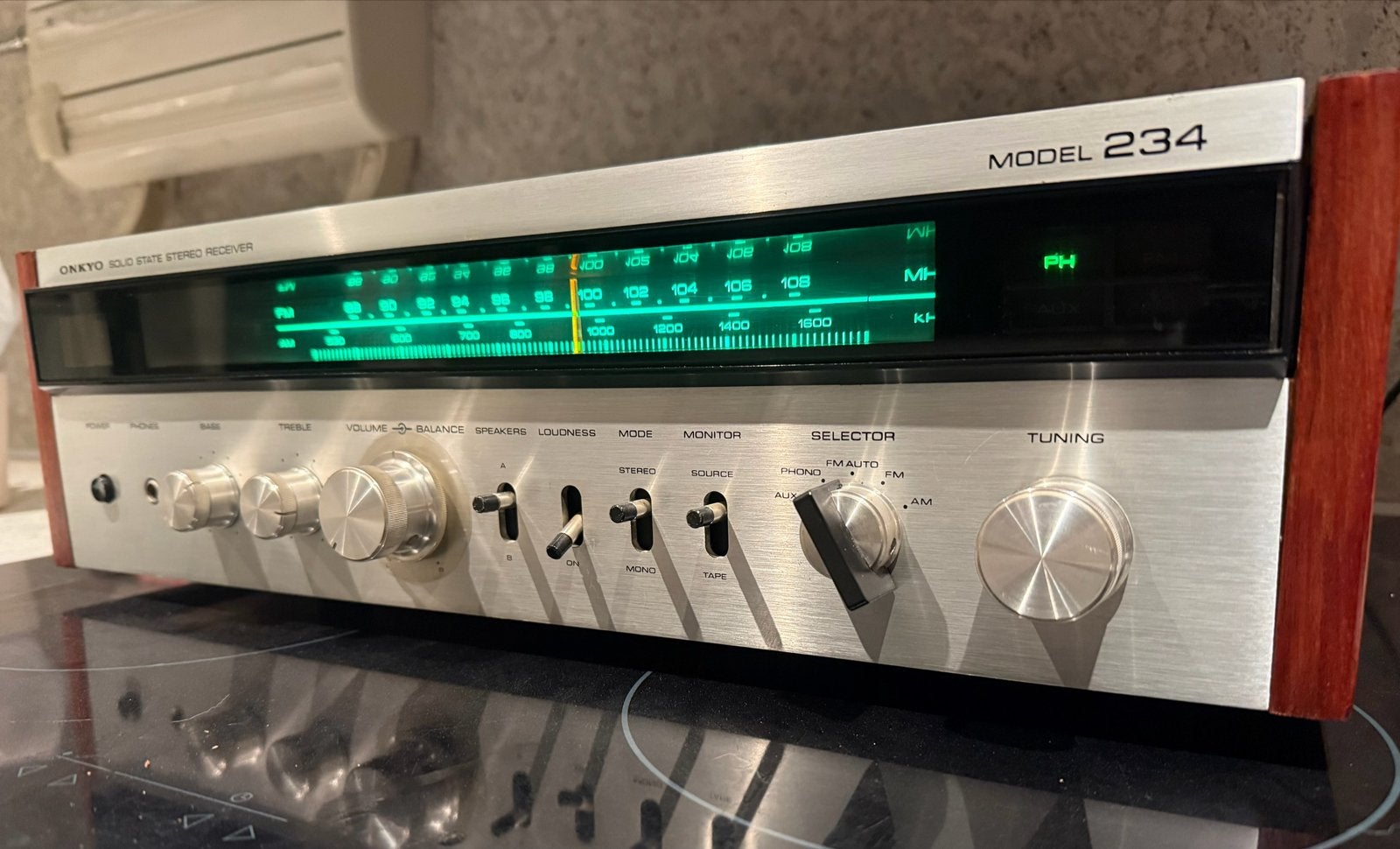 Onkyo Model 234 Solid State Stereo Receiver Vintage 1971, Gebruikt, Ophalen of Verzenden, Onkyo, Minder dan 60 watt
