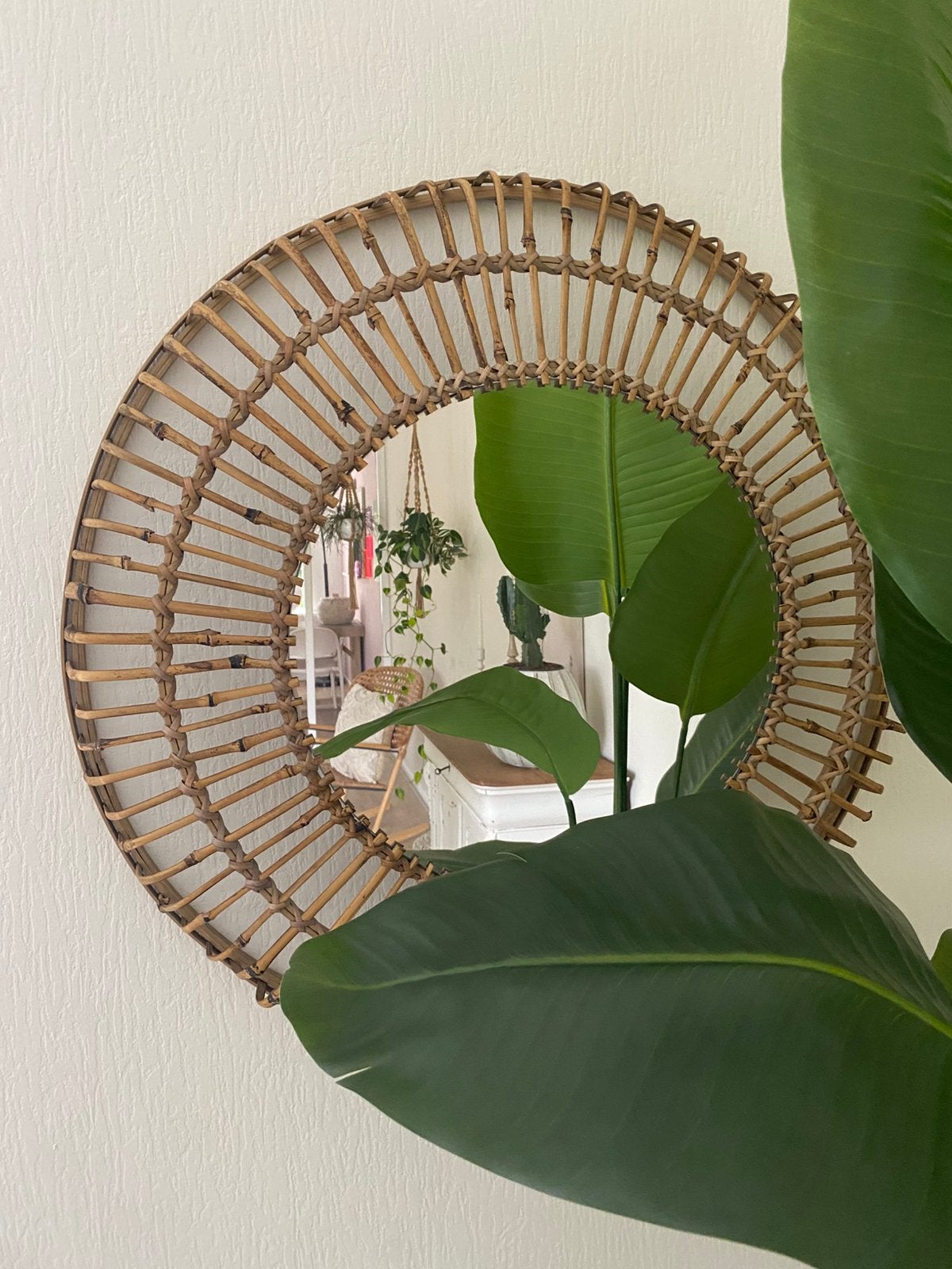 Grote ronde spiegel 75 cm doorsnee, Ophalen, Rond, Zo goed als nieuw, Minder dan 100 cm