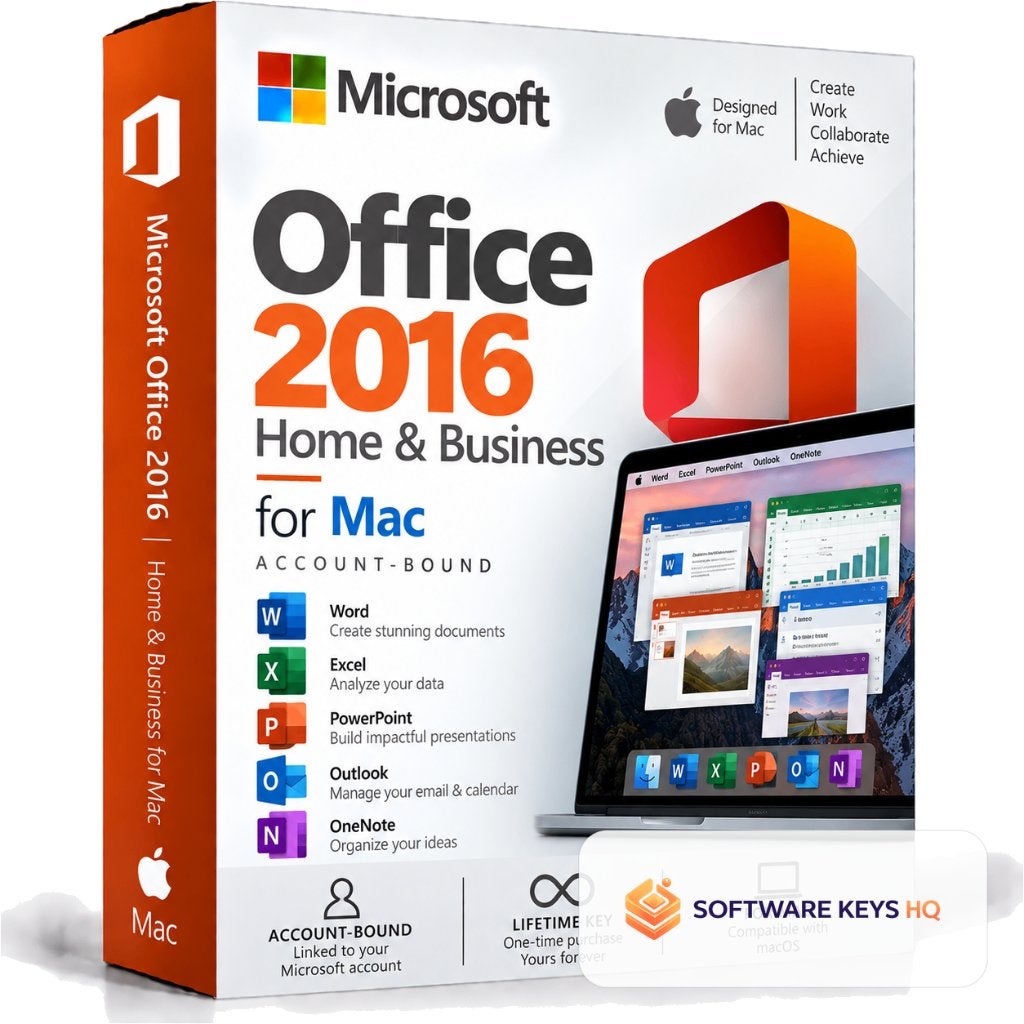 Office 2016 Home & Business Mac - Gekoppeld aan Account, Computers en Software, Ophalen of Verzenden, Excel, MacOS