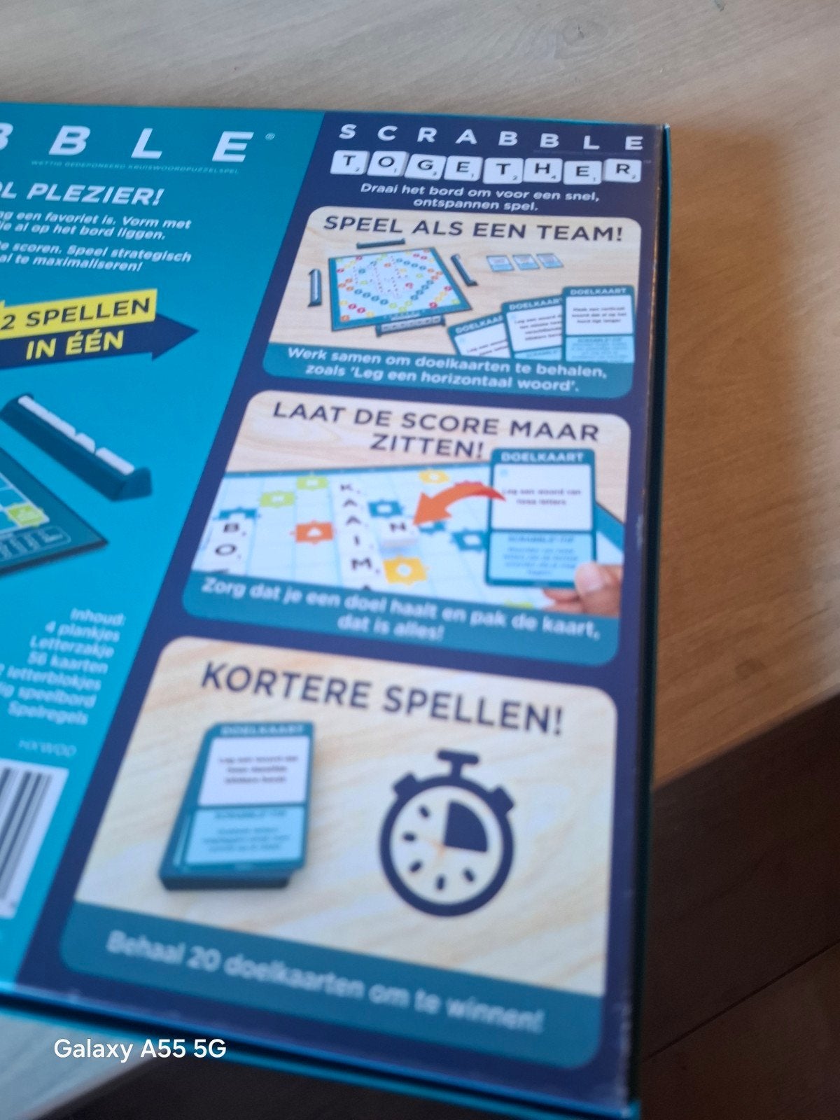 Scrabble Klassiek & Together - 2 spellen in 1, Mattel, Ophalen of Verzenden, Zo goed als nieuw, Een of twee spelers