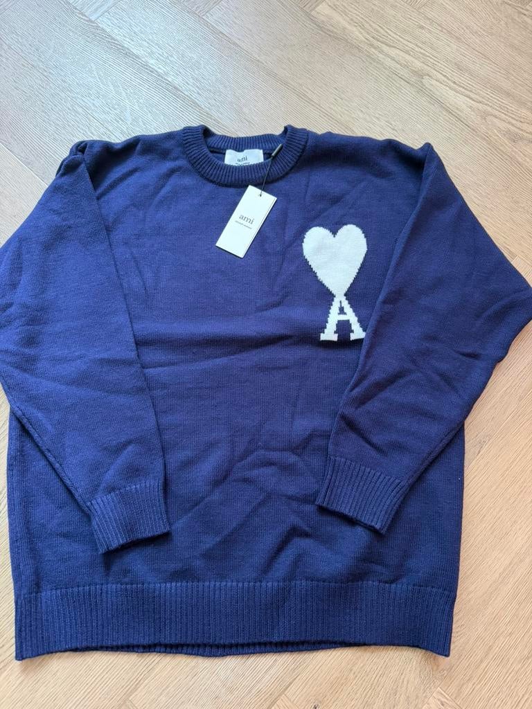 AMI Paris sweater – blue – size L, Kleding | Heren, Truien en Vesten, Ophalen of Verzenden, Zo goed als nieuw, Maat 52/54 (L)