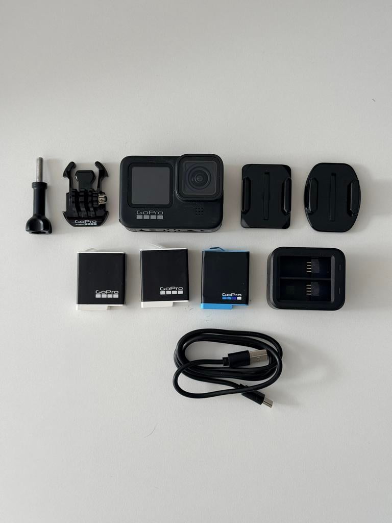 GoPro Hero 9 Black met 3 batterijen, Audio, Tv en Foto, Actiecamera's, Ophalen of Verzenden, Zo goed als nieuw, GoPro