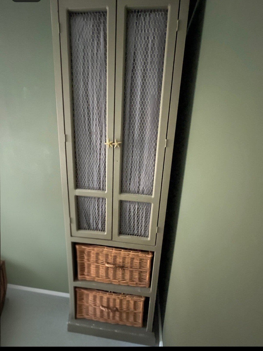 kast met rotan manden, Ophalen, 1 of 2 laden, 50 tot 100 cm, Zo goed als nieuw