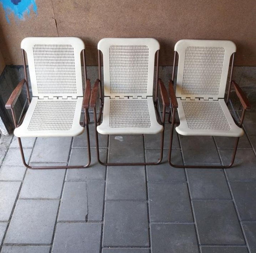 klapstoelen, Campingstoelen, Vintage, Grand Soleil. jaren 70, Ophalen of Verzenden