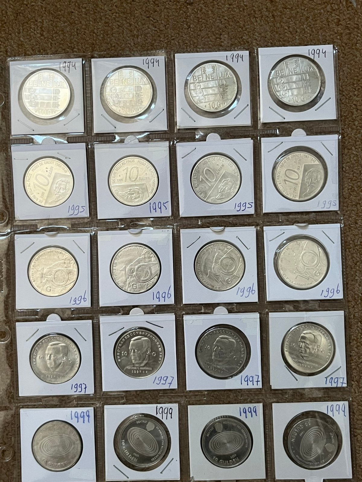BEATRIX 4 MOOIE SERIES  TIEN GULDEN  FOTO/ADV, Koningin Beatrix, Zilver, 10 gulden, Verzenden
