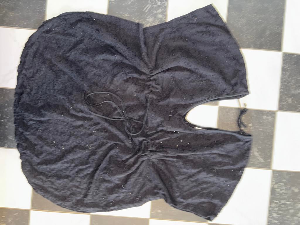 Zwarte kanten kaftan maat 38-40, Ophalen of Verzenden, Zo goed als nieuw, Zwart, Overige typen
