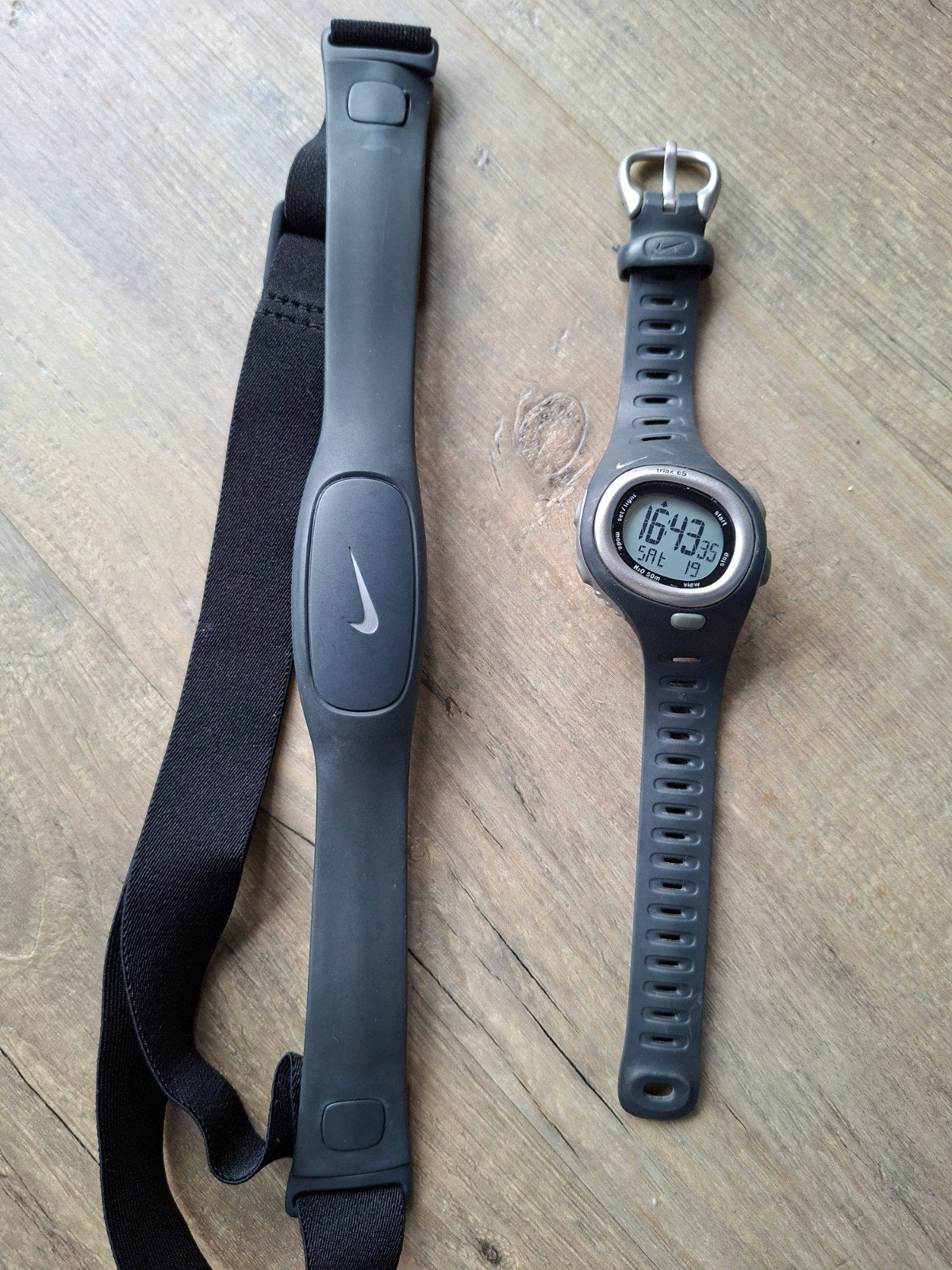 Nike Triax C5 sporthorloge met hartslagmeter, Nike, Hartslag, Ophalen of Verzenden, Zo goed als nieuw