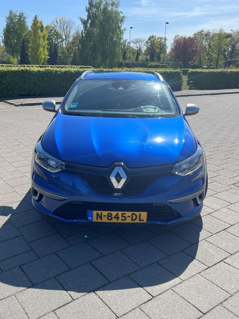 Renault Mégane 1.6 GT Turbo 205 EDC Estate 2018 Blauw, Auto's, Renault, 1618 cc, Zwart, 4 cilinders, Blauw