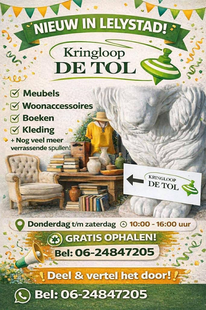 Div kringloop spullen, Ophalen
