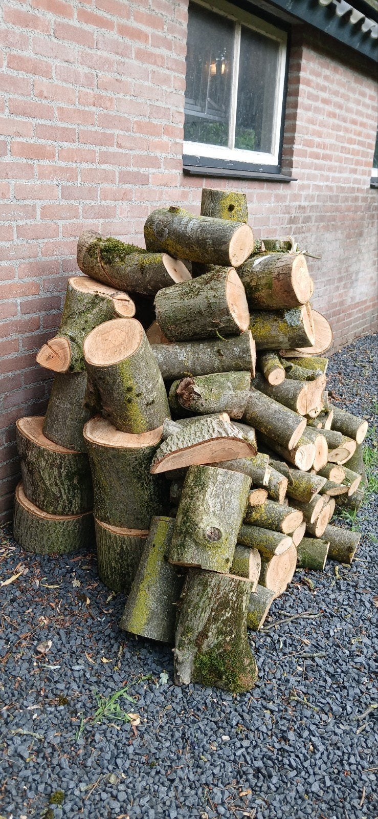 Notenhout stookhout - ruim 1 kuub, Tuin en Terras, Haardhout, Minder dan 3 m³, Ophalen, Overige houtsoorten, Blokken
