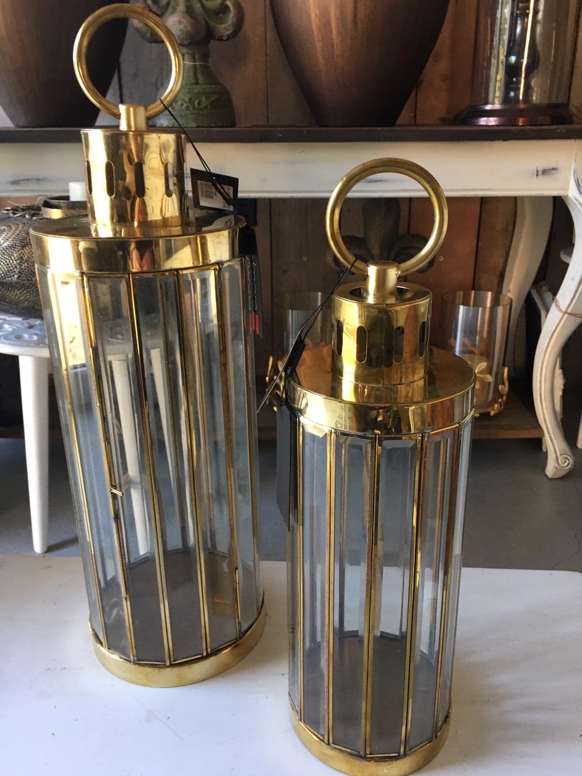 Luxe gouden Diga Colmore lantaarns met facetglas, Ophalen, Nieuw, Glas, Colmore