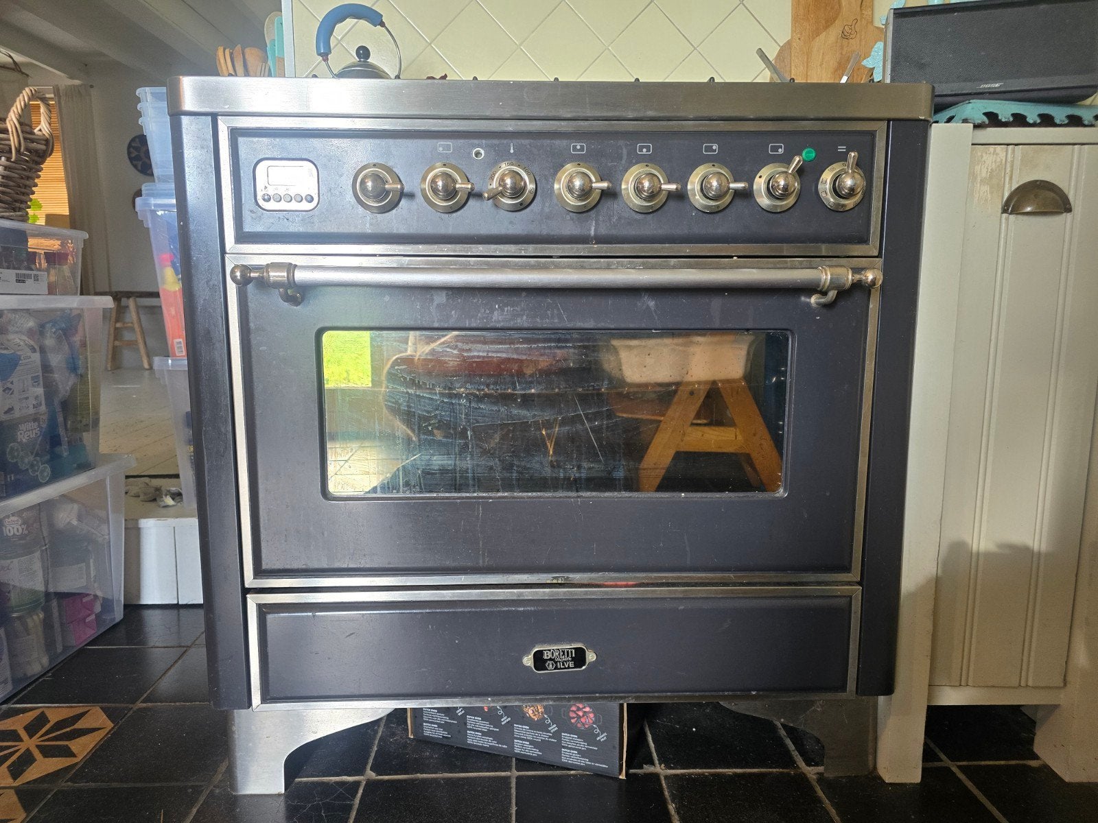 Boretti Fornuis met 6 gaspitten en oven, Gebruikt, Hete lucht, 60 cm of meer, Ophalen of Verzenden